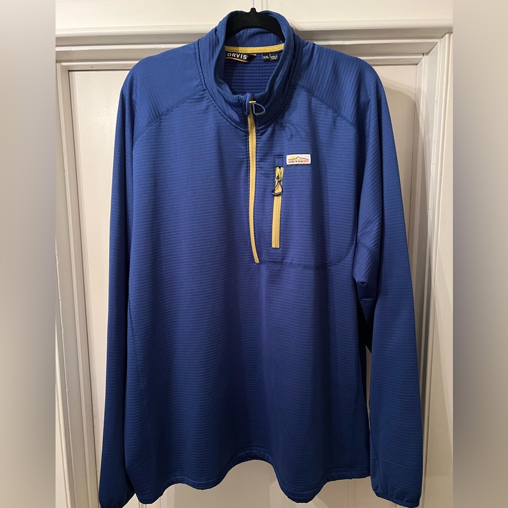 Orvis Horseshoe Hills Quarter Zip Fleece, Size XXL, Color: True Blue